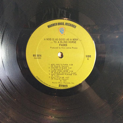 Faces (3) - A Nod Is As Good As A Wink... To A Blind Horse (VINYL LP WITH POSTER) | Excellent (EX) Good Plus (G+) - ROCK / USED *EXCELLENT*