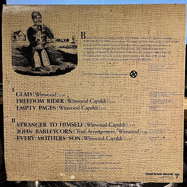 Traffic - John Barleycorn Must Die (RESEARCH CRAFT) (VINYL) | Excellent (EX) Very Good Plus (VG+) - ROCK / USED *EXCELLENT*