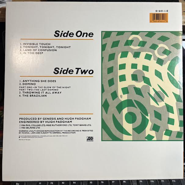 Invisible Touch (VINYL) | Excellent (EX) Near Mint (NM) - ROCK / USED *EXCELLENT*