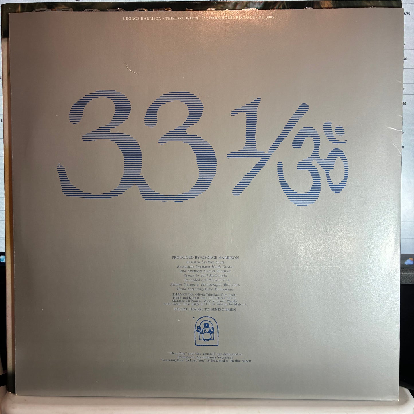 Thirty Three & 1/3 (VINYL) | Excellent (EX) Excellent (EX) - ROCK / USED *EXCELLENT*
