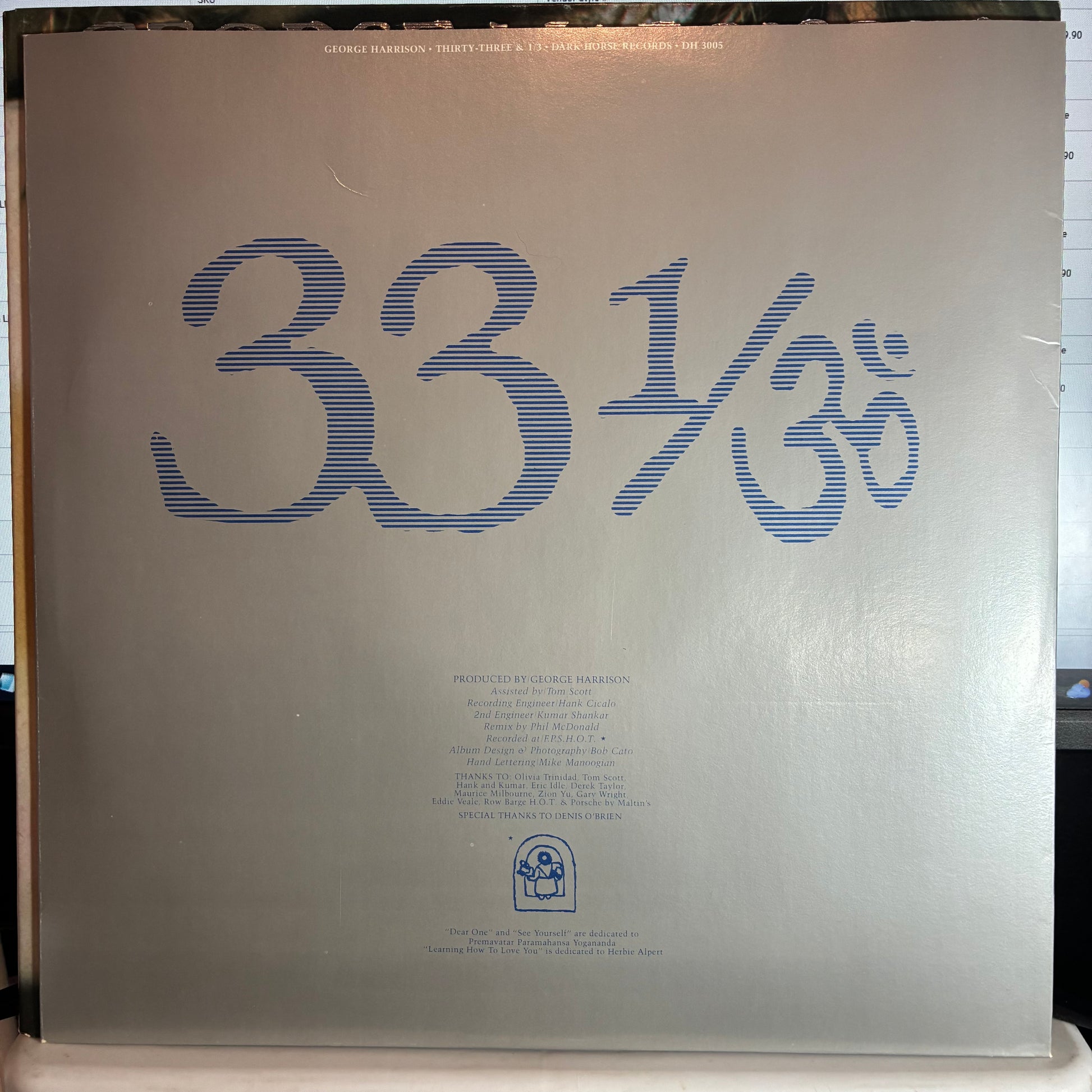 Thirty Three & 1/3 (VINYL) | Excellent (EX) Excellent (EX) - ROCK / USED *EXCELLENT*