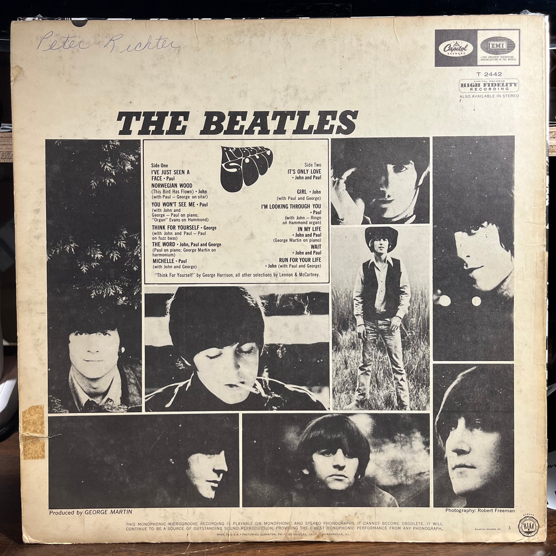 Rubber Soul (VINYL) | Good Plus Plus (G++) Very Good (VG) - ROCK / USED *GOOD++*