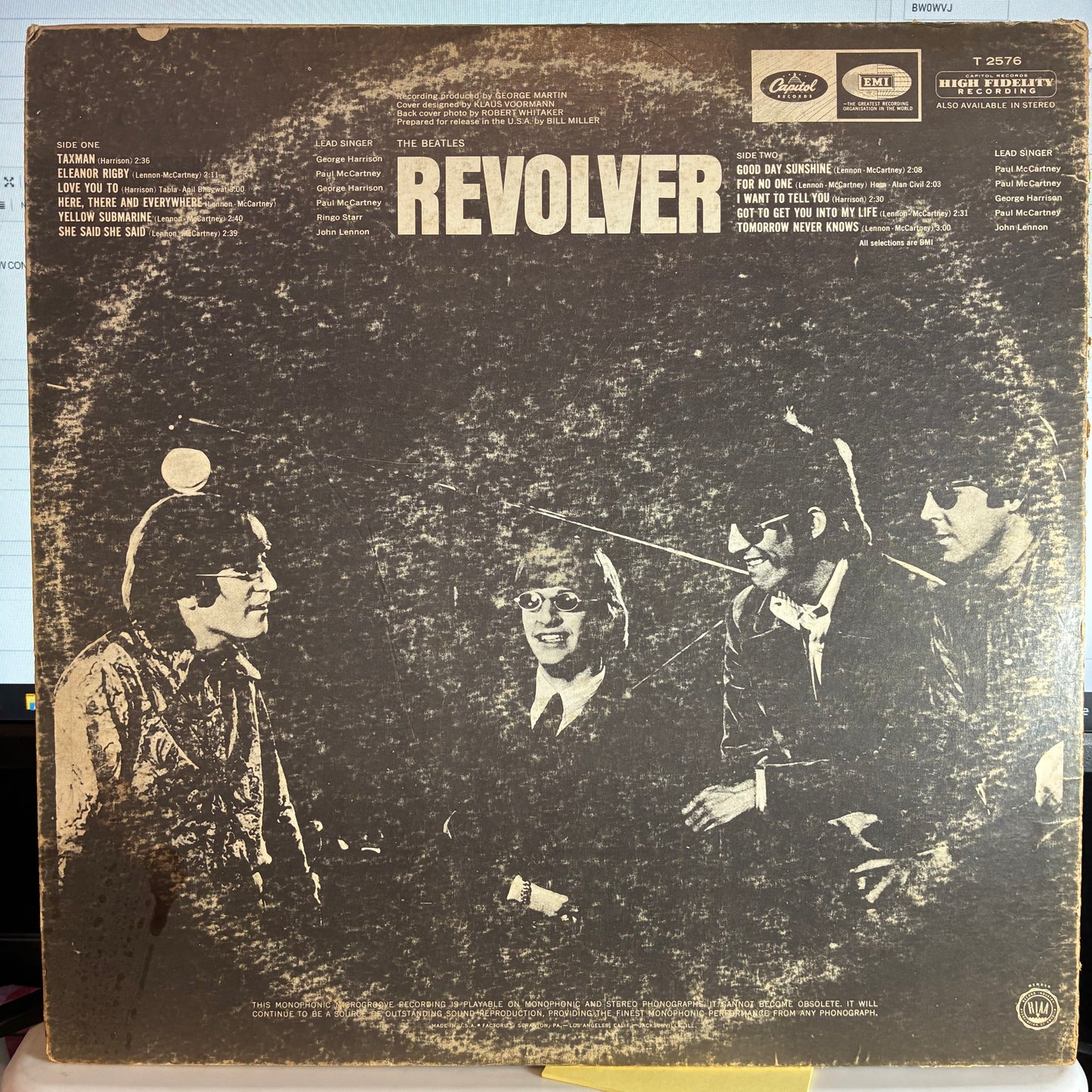 Revolver (VINYL) | Good Plus (G+) Very Good (VG) - ROCK / USED *GOOD+*