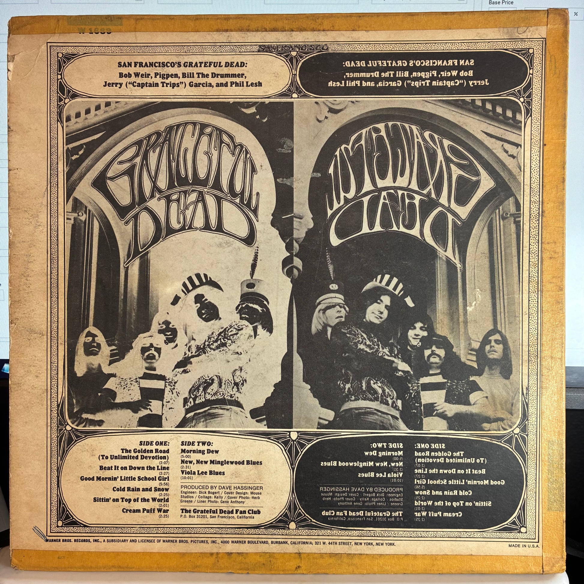 The Grateful Dead - The Grateful Dead (VINYL) | Good Plus (G+) Very Good (VG) - ROCK / USED *GOOD+*