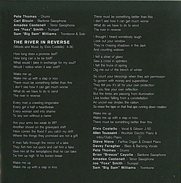 The River In Reverse (CD) | Near Mint- (NM-) Excellent (EX) - ROCK / USED *NEAR MINT-*