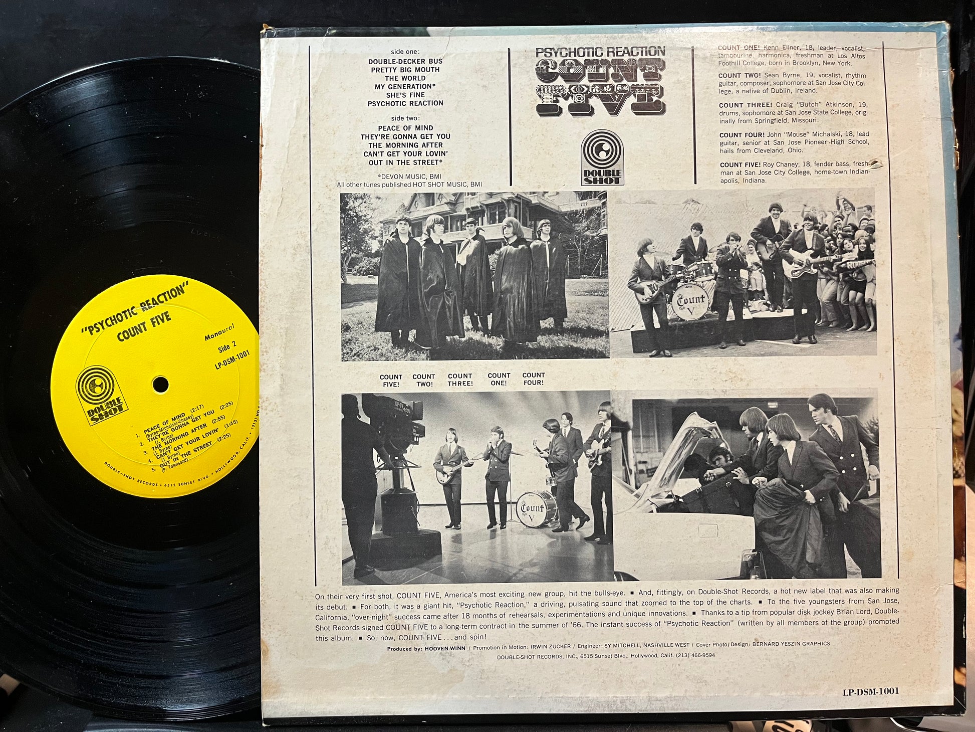 Count Five - Psychotic Reaction (VINYL)*CRACKED* | Near Mint- (NM-) Excellent (EX) - ROCK / USED *NEAR MINT-*