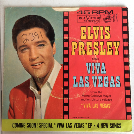 Viva Las Vegas / What'd I Say (7" VINYL) | Near Mint- (NM-) Very Good Plus (VG+) - ROCK / USED *NEAR MINT-*
