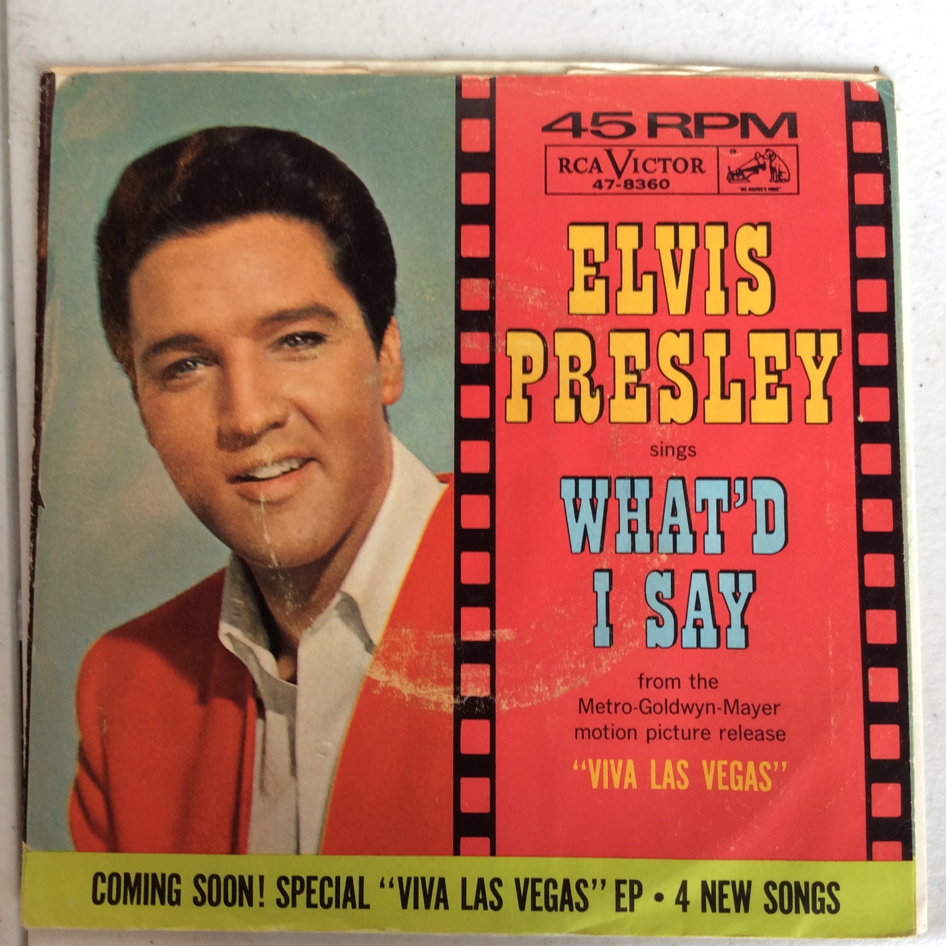 Viva Las Vegas / What'd I Say (7" VINYL) | Near Mint- (NM-) Very Good Plus (VG+) - ROCK / USED *NEAR MINT-*