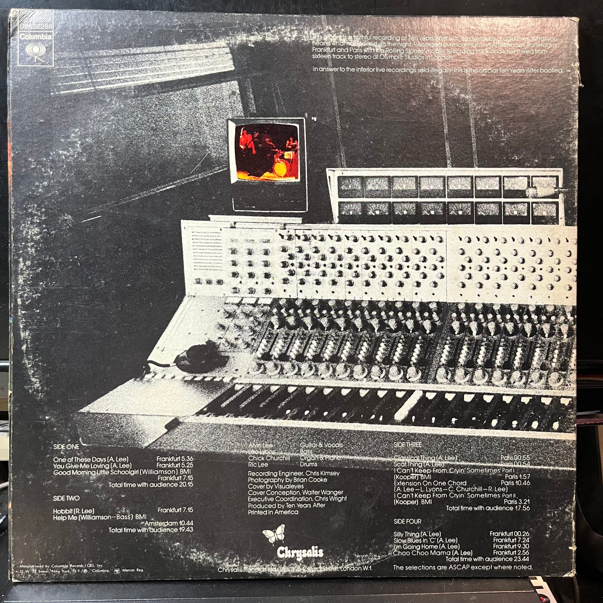 Ten Years After - Recorded Live (VINYL 2xLP COLUMBIA C 32290 1973) | USED Near Mint- (NM-) Very Good Plus (VG+) - ROCK / USED *NEAR MINT-*