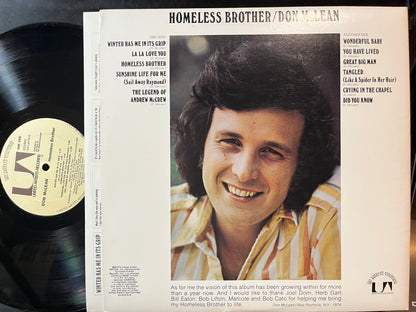 Don McLean - Homeless Brother (VINYL LP) | USED Near Mint- (NM-) Near Mint- (NM-) - ROCK / USED *NEAR MINT-*