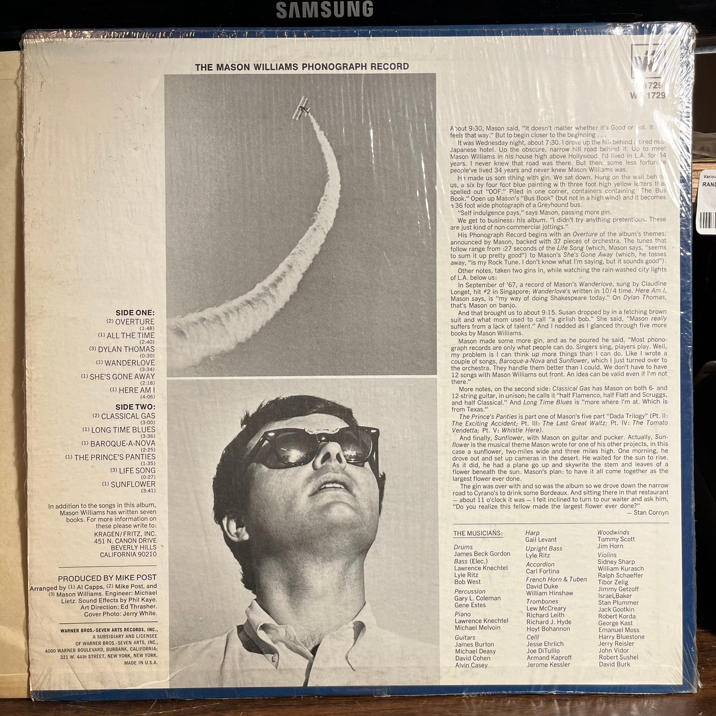 The Mason Williams Phonograph Record (VINYL) | Near Mint- (NM-) Near Mint (NM) - ROCK / USED *NEAR MINT-*