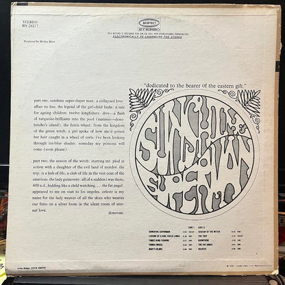 Sunshine Superman (VINYL) | Near Mint- (NM-) Excellent (EX) - ROCK / USED *NEAR MINT-*