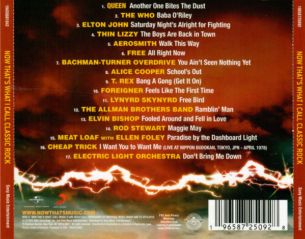Various - Now That's What I Call Classic Rock (CD) | Near Mint (NM or M-) Near Mint (NM) - ROCK / USED *NEAR MINT+*