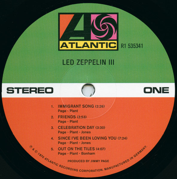 Led Zeppelin III (VINYL) | Near Mint (NM or M-) Near Mint (NM or M-) - ROCK / USED *NEAR MINT+*