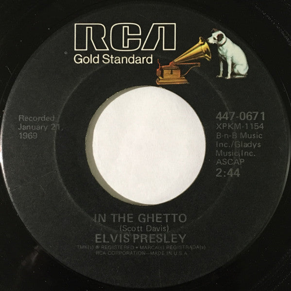 Elvis Presley - In The Ghetto | Near Mint (NM) Excellent (EX) - ROCK / USED *NEAR MINT*