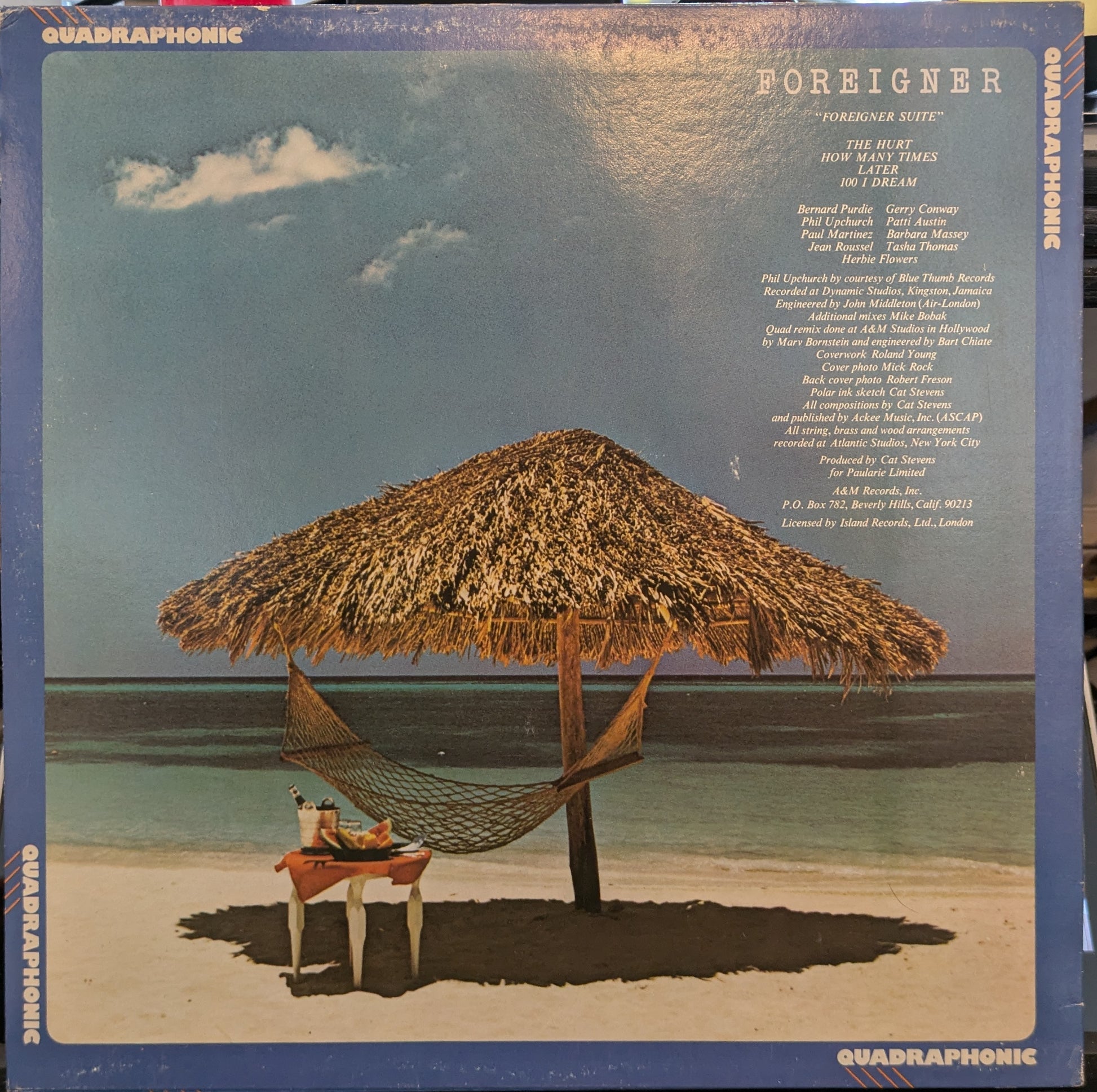Foreigner (QUADRAPHONIC VINYL) | Near Mint (NM) Excellent (EX) - ROCK / USED *NEAR MINT*