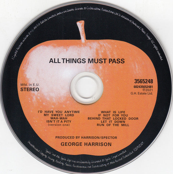 All Things Must Pass (50th Anniversary) (CD BOX SET) | Near Mint (NM) Near Mint (NM) - ROCK / USED *NEAR MINT*