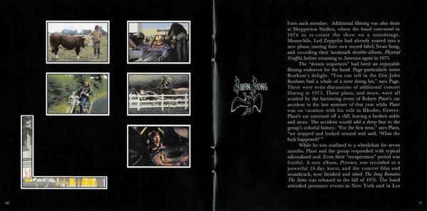 Led Zeppelin - The Soundtrack From The Film "The Song Remains The Same" (2xCD Swan Song ‎– R2 328252) | USED Near Mint (NM or M-) Excellent (EX) - ROCK / USED *NEAR MINT*