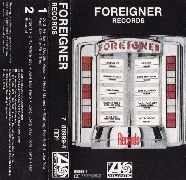 Foreigner - Records *CASSETTE* | Near Mint (NM) Near Mint (NM) - ROCK / USED *NEAR MINT*