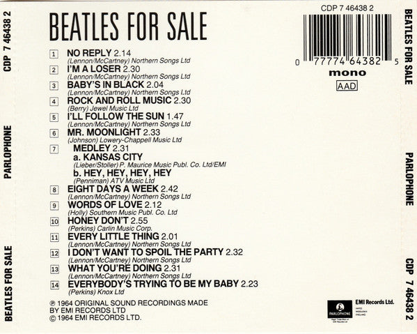 The Beatles - Beatles For Sale *CD-GERMANY* | Near Mint (NM) Near Mint (NM) - ROCK / USED *NEAR MINT*