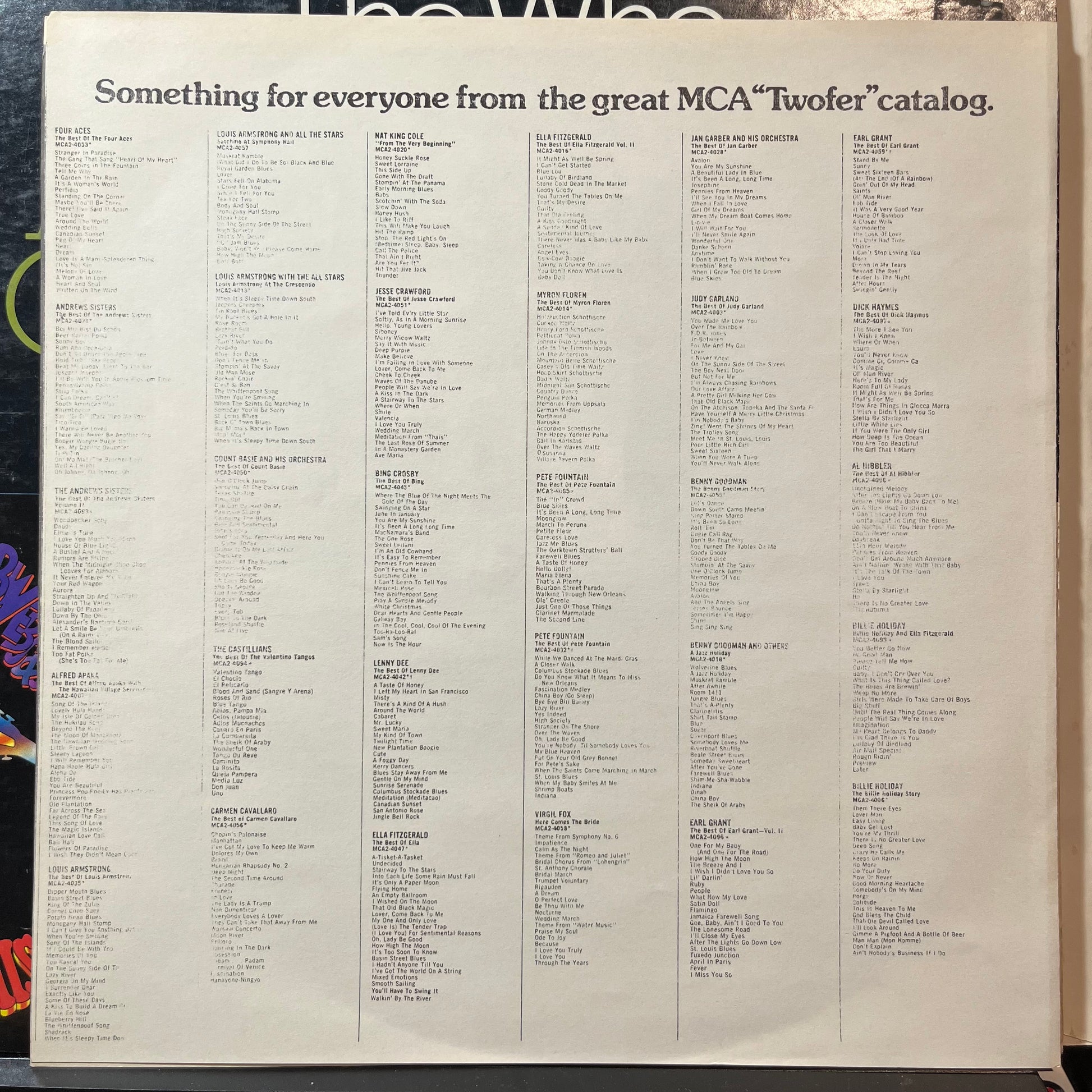 The Who - A Quick One (Happy Jack) / The Who Sell Out (VINYL 2xLP MCA MCA2-4067) | USED - ROCK / USED *NEAR MINT*