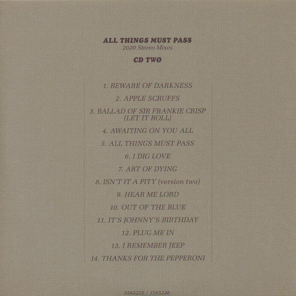 All Things Must Pass (50th Anniversary) (CD BOX SET) | Near Mint (NM) Near Mint (NM) - ROCK / USED *NEAR MINT*