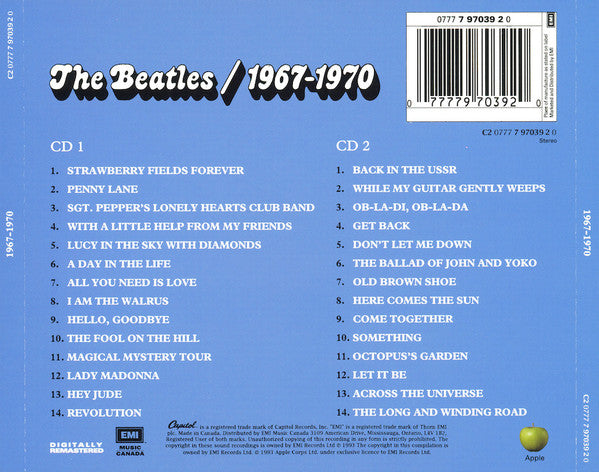 The Beatles - 1967-1970 (2xCD CANADA) | Near Mint (NM) Near Mint