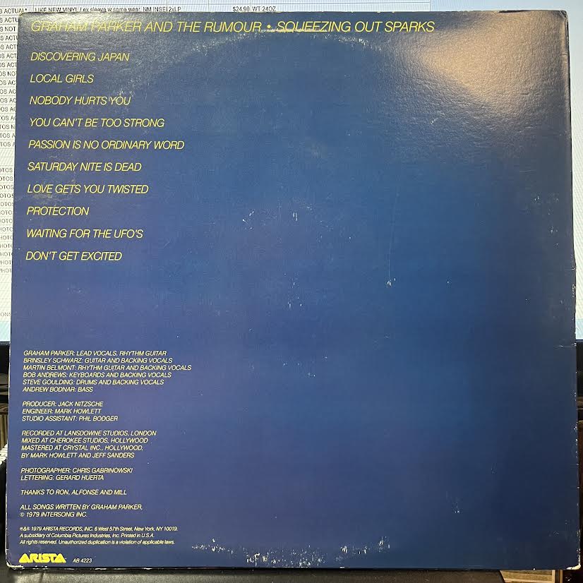 Squeezing Out Sparks (VINYL) | Near Mint (NM) Excellent (EX) - ROCK / USED *NEAR MINT*