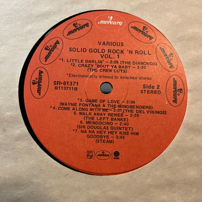 Various - Solid Gold Rock 'N' Roll Volume 1 (VINYL LP MERCURY SR 61371) | Near Mint (NM or M-) Very Good Plus (VG+) - ROCK / USED *NEAR MINT*