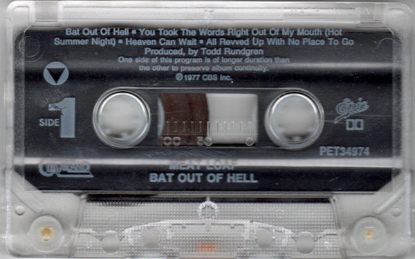 Meat Loaf - Bat Out Of Hell (CASSETTE) | Near Mint (NM) Near Mint (NM) - ROCK / USED *NEAR MINT*