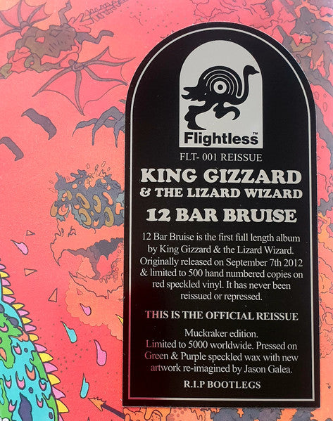 King Gizzard And The Lizard Wizard - 12 Bar Bruise (PINK PURPLE CLEAR SPLATTER VINYL LP) | USED - ROCK / USED *NEAR MINT*