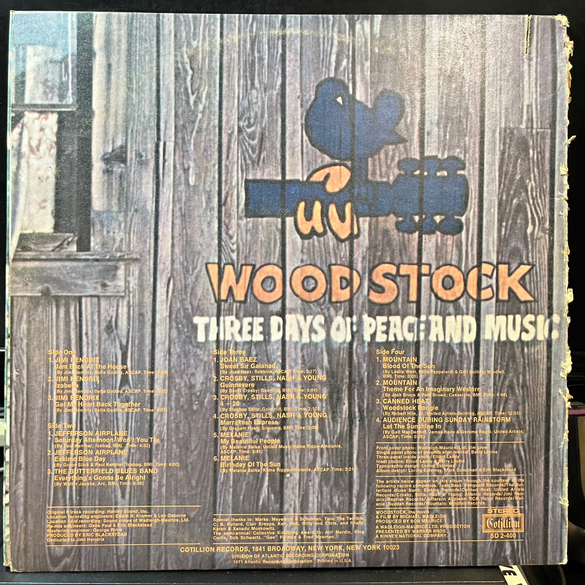 Various - Woodstock Two (VINYL 2xLP COTILLION SD 2-400 1971) | Near Mint (NM or M-) Very Good (VG) - ROCK / USED *NEAR MINT*