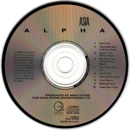 Alpha (CD) | Near Mint (NM) Near Mint (NM) - ROCK / USED *NEAR MINT*