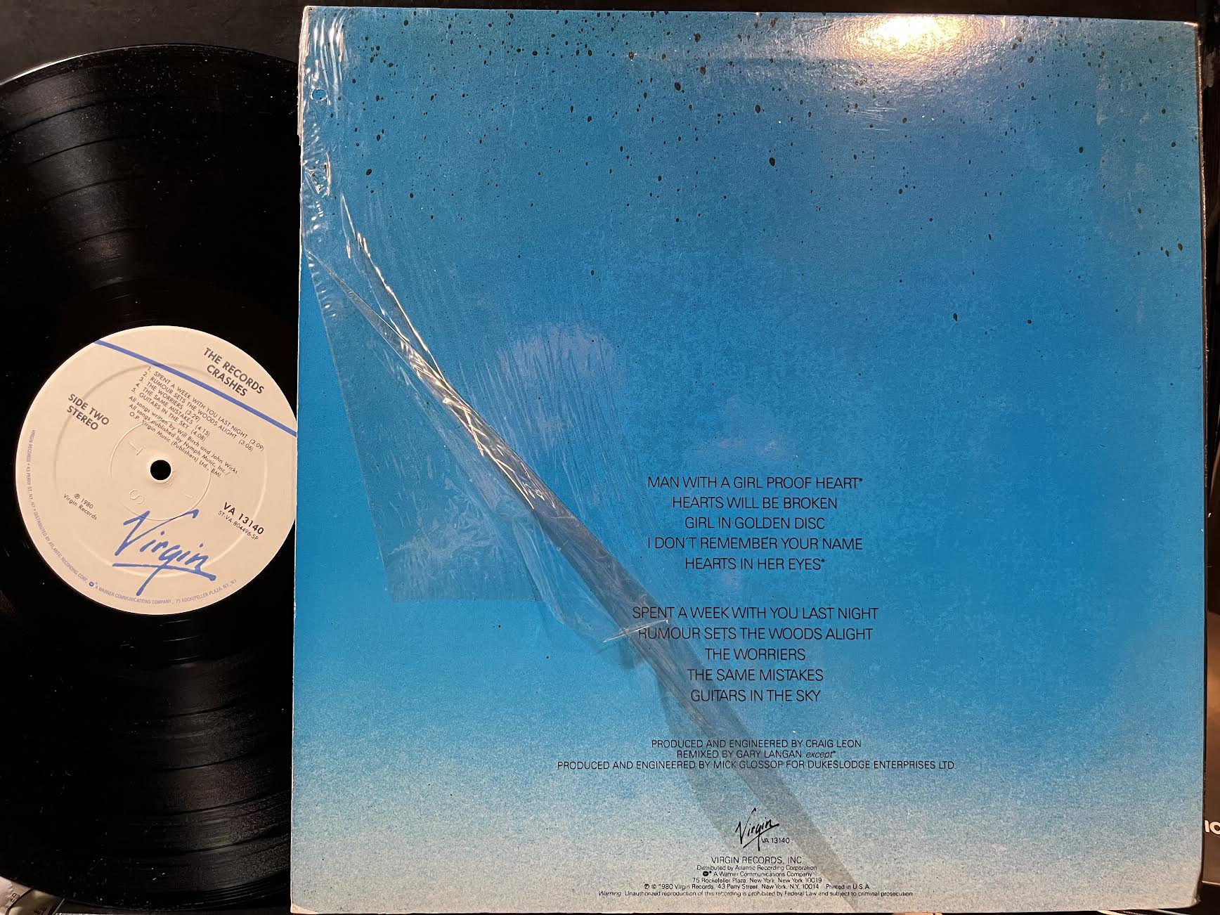 The Records - Crashes (VINYL) | Near Mint (NM) Near Mint (NM) - ROCK / USED *NEAR MINT*
