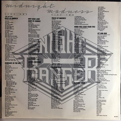 Midnight Madness (VINYL) | Near Mint (NM) Near Mint (NM) - ROCK / USED *NEAR MINT*