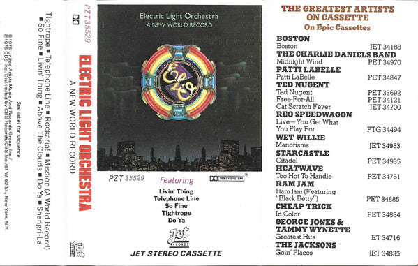 Electric Light Orchestra - A New World Record *CASSETTE* | Near Mint (NM) Near Mint (NM) - ROCK / USED *NEAR MINT*