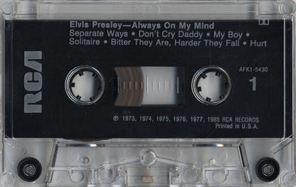 Elvis Presley - Always On My Mind (CASSETTE) | Near Mint (NM) Near Mint (NM) - ROCK / USED *NEAR MINT*