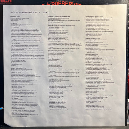 The Kinks - Preservation Act 1 | Near Mint (NM) Excellent (EX) - ROCK / USED *NEAR MINT*