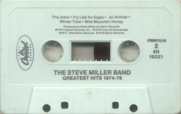 Steve Miller Band - Greatest Hits 1974-78 *CASSETTE* | Near Mint (NM) Near Mint (NM) - ROCK / USED *NEAR MINT*