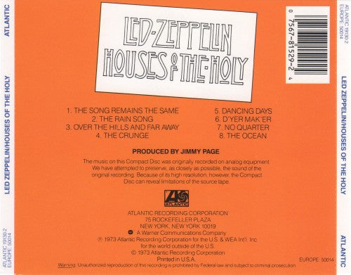 Houses Of The Holy (CD) | Near Mint (NM or M-) Near Mint (NM or M-) - ROCK / USED *NEAR MINT*