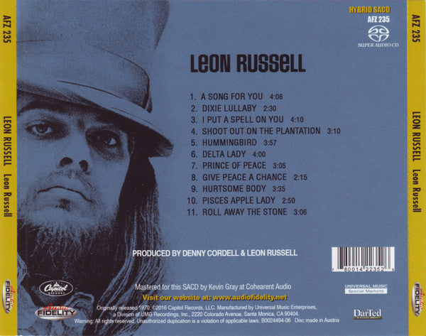 Leon Russell - Leon Russell *HYBRID SACD/NUMBERED* | Near Mint (NM) Near Mint (NM) - ROCK / USED *NEAR MINT*