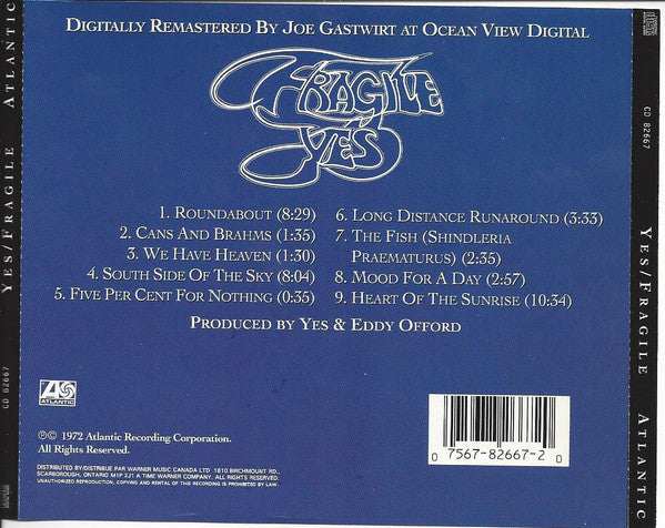 Yes - Fragile (CD CANADA) | Near Mint (NM) Near Mint (NM) - ROCK / USED *NEAR MINT*