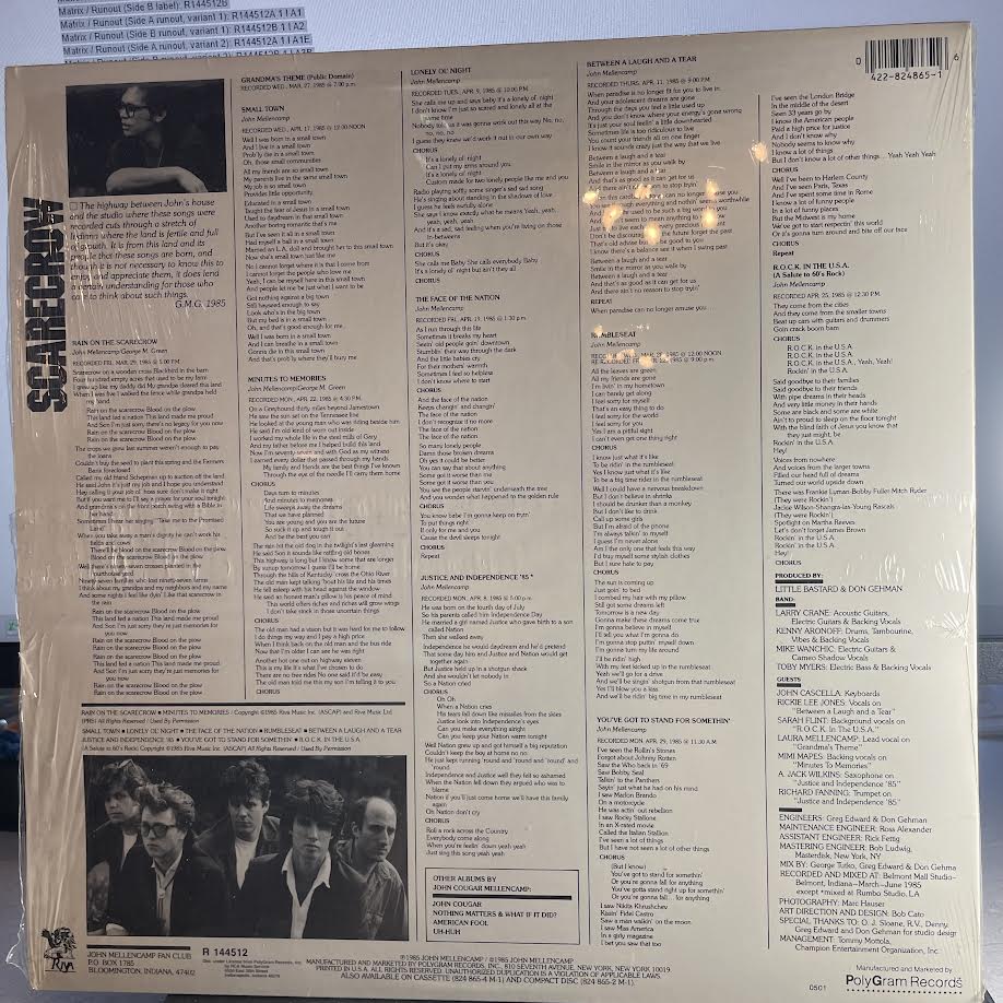 John Cougar Mellencamp - Scarecrow (VINYL) | Near Mint (NM) Near Mint (NM) - ROCK / USED *NEAR MINT*
