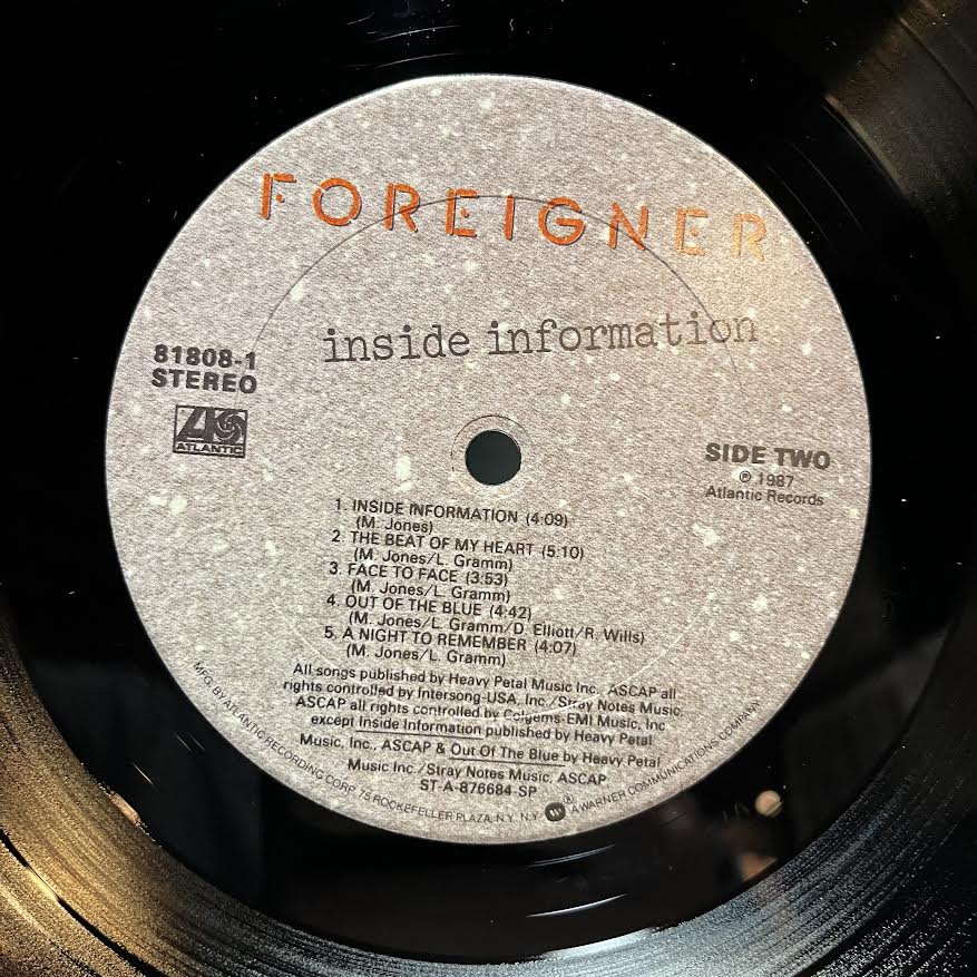 Inside Information (VINYL) | Near Mint (NM) Excellent (EX) - ROCK / USED *NEAR MINT*
