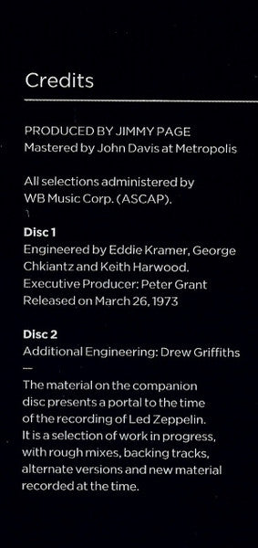 Houses Of The Holy (2xCD) | Near Mint (NM or M-) Near Mint (NM or M-) - ROCK / USED *NEAR MINT*
