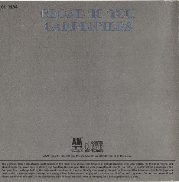 Close To You (CD) | Near Mint (NM) Near Mint (NM) - ROCK / USED *NEAR MINT*