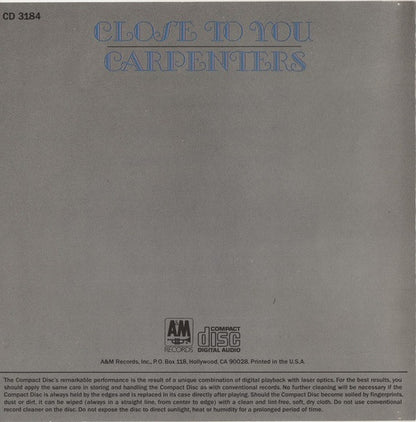 Close To You (CD) | Near Mint (NM) Near Mint (NM) - ROCK / USED *NEAR MINT*