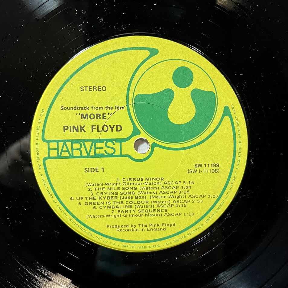 Original Motion Picture Soundtrack From The Film "More" (VINYL) | Near Mint (NM or M-) Excellent+ (EX+) - ROCK / USED *NEAR MINT*