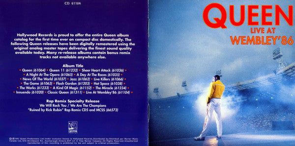 Queen - Live At Wembley '86 (2xCD) | Near Mint (NM) Excellent+ (EX