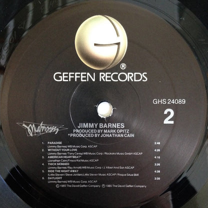 Jimmy Barnes - Jimmy Barnes *ALLIED / PROMO* | Near Mint (NM) Excellent (EX) - ROCK / USED *NEAR MINT*